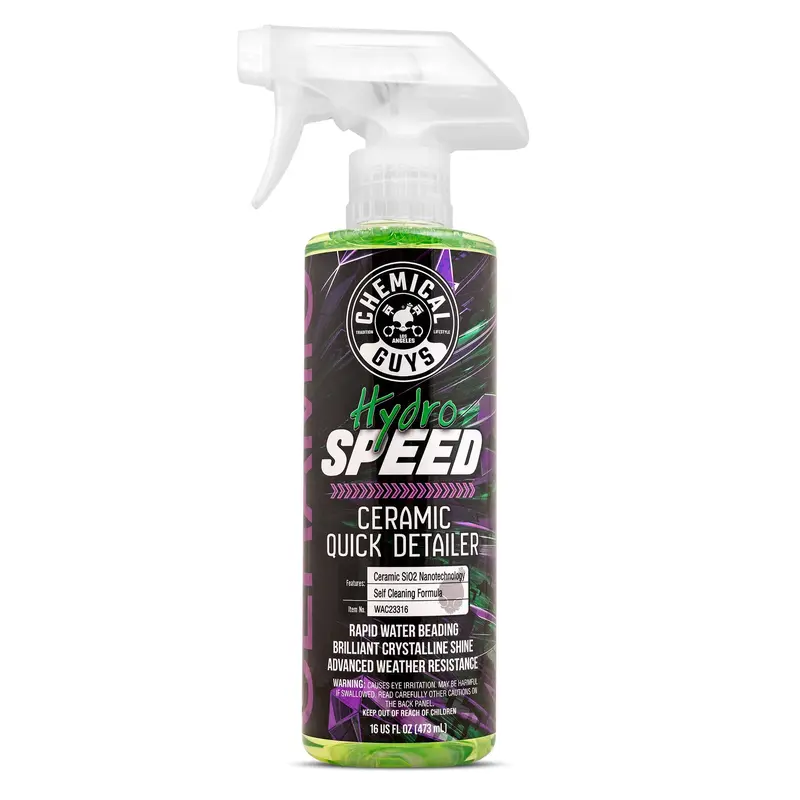 CHEMICAL GUYS HydroSpeed Ceramic Quick Detailer Car Spray - Nano Ceramic Coating, Detailing Products, Sio2 Shield, Brilliant Shine, Water Beading, UV Protection, Advanced Weather Resistance, Easy Apply on Paint, Glass, Wheels