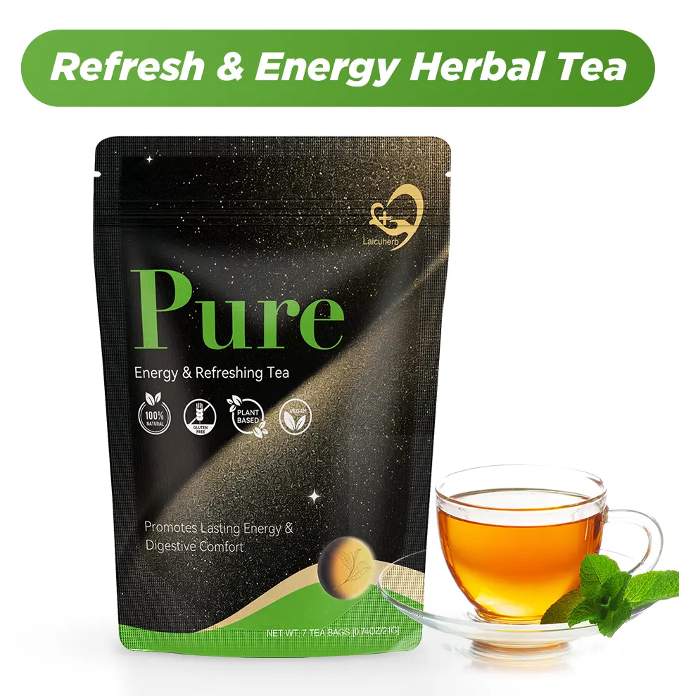 Laicuherb Pure Detox Herbal Cleanse Blend –  Supports Digestive Health for Men & Women, Gental Gut Cleanse 7 Tea Bags