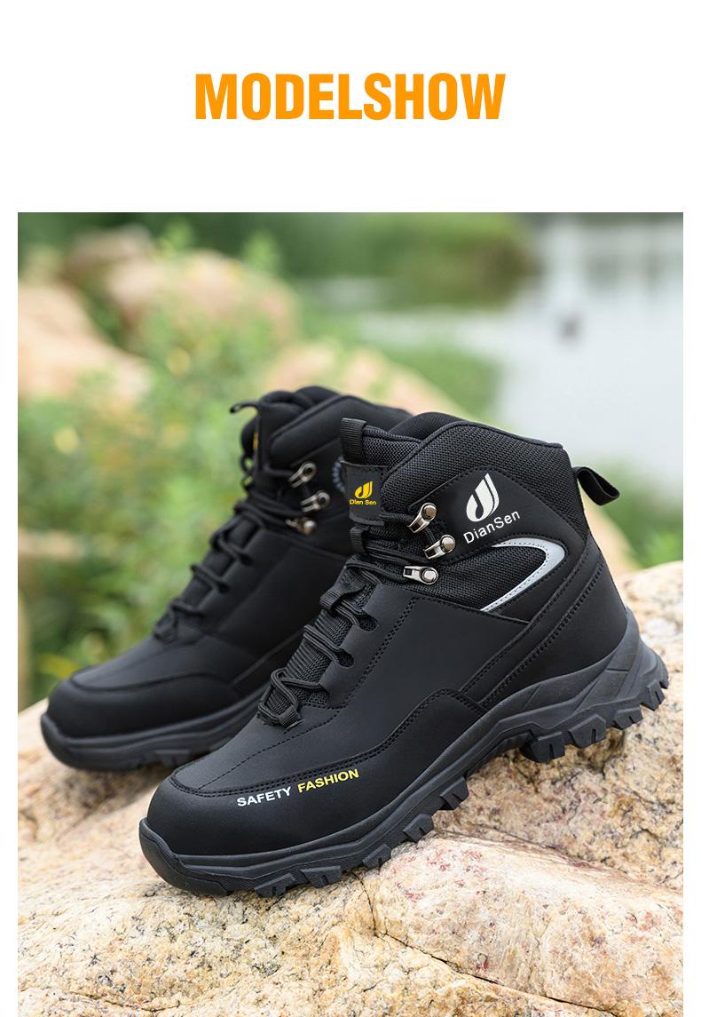 New Safety Boots Men Work Indestructible Shoes Sneakers Steel Toe Protective Boots Anti-smash Anti-puncture Work Safety Shoes Work as hiking Waterproof boots Construction Work Shoes