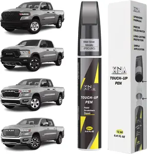 Billet Silver Metallic(PSC/JSC) for Dodge Ram Touch Up Paint, 2 in 1 Car Scratch Remover with Pen Tip and Brush, Exact Color-Matched for Car Paint Scratch Repair, Quick & Easy Fix Chips and Nicks