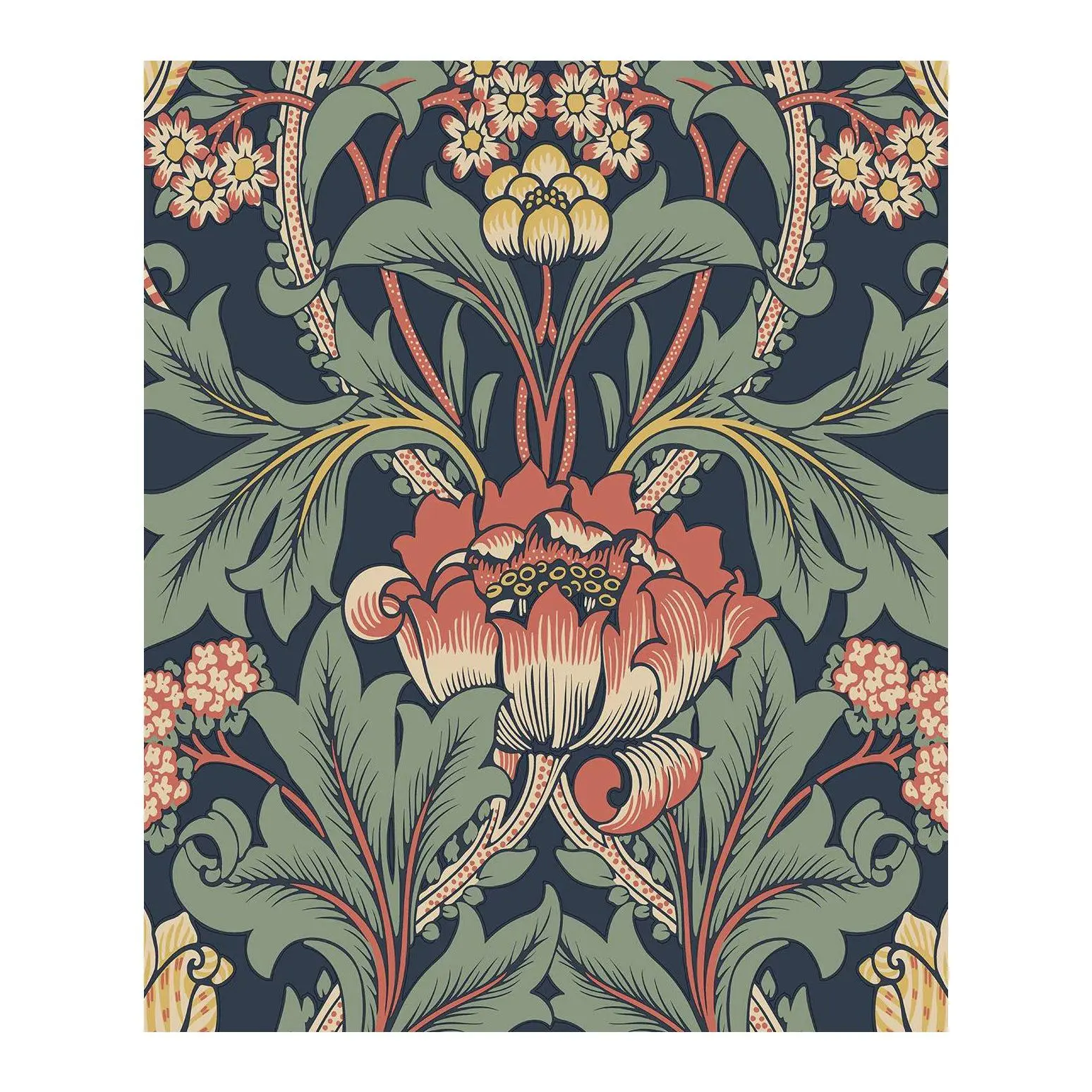 NextWall Primrose Floral Vintage Peel and StickWallpaper
