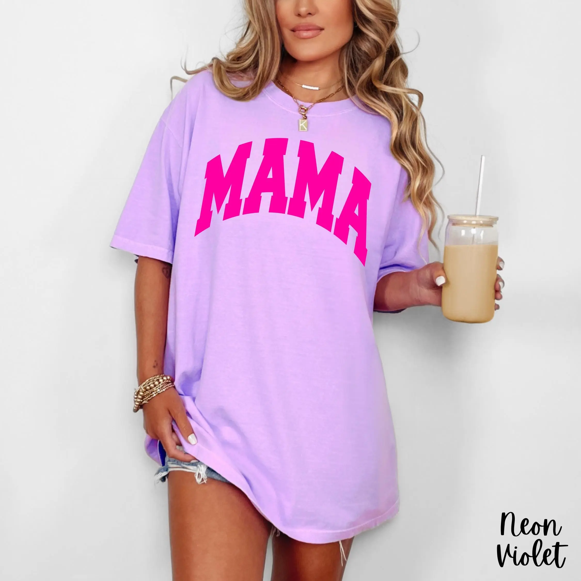 Comfort Colors Mama Shirt, Neon Mama Shirt, Summer T-Shirt, Beach Shirt, Gift For Mom, Mother's Day Gift, Gift For Her, Mom Shirt, Trendy - AL