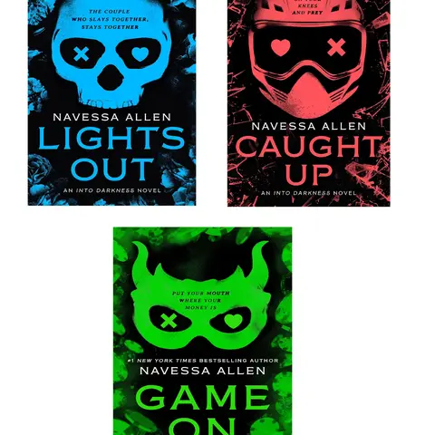 An Into Darkness 3-Book Stalker Dark Mystery Romance Series (Sold Separately): Lights Out, Caught Up, Game On Paperback Novels