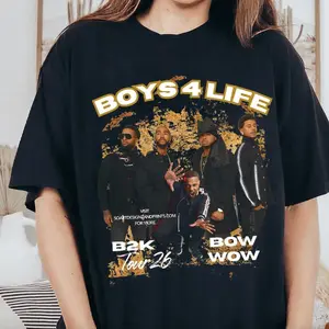 Boys for Life Tour, Bow-Wow B2K Concert Tee, HIP Hop Concert T Shirt