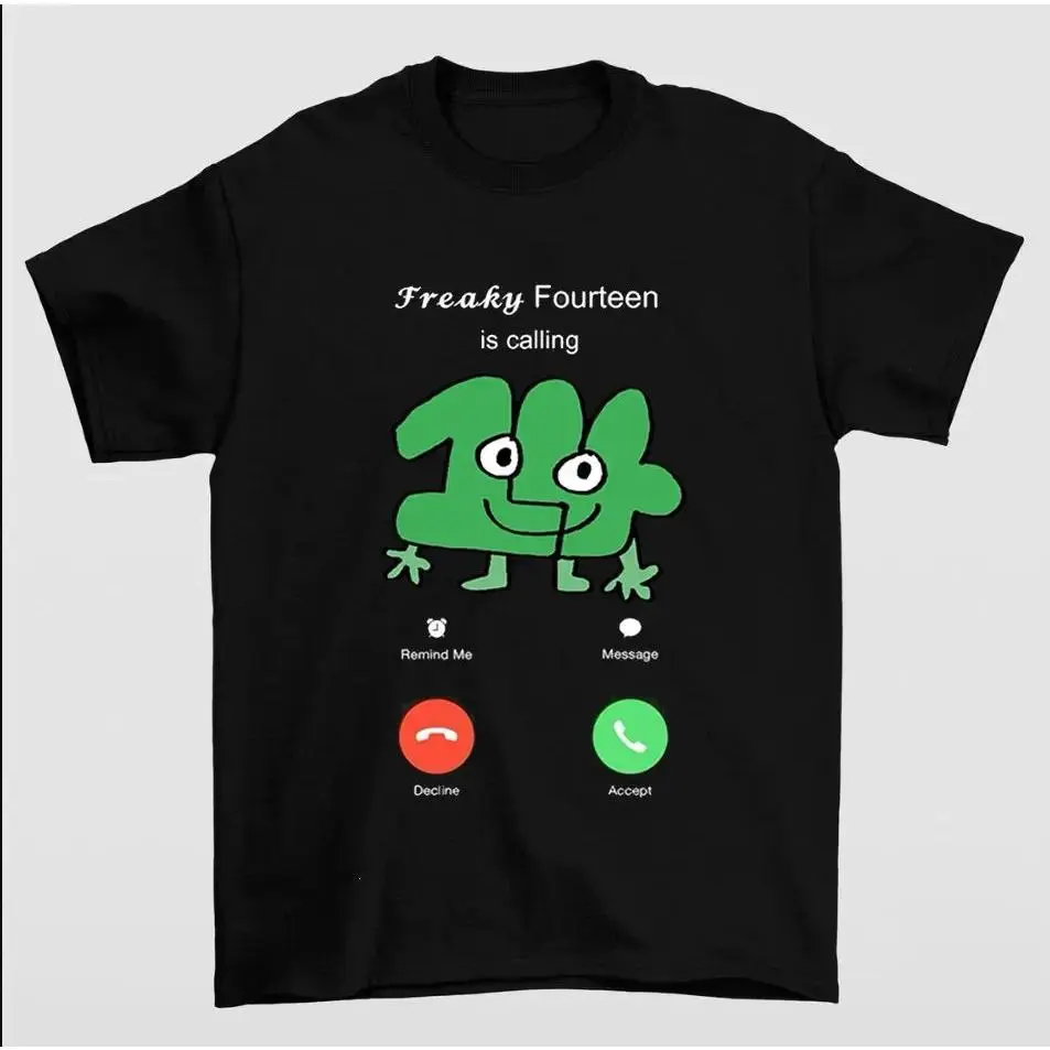 Freaky Fourteen Is Calling BFDI Meme Shirt Funny Animated Object Show Tee