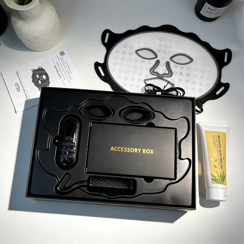 AIUO Upgraded 7-Color LED Light Therapy Mask Wireless Rechargeable Facial Care Device Red Light Multi-Mode Skincare Daily Beauty Routine Gift for Women Valentine's Day Gift