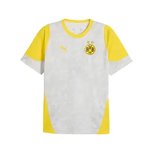 PUMA Mens Borussia Dortmund Short Sleeve Jersey Casual - Grey
