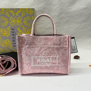 Pre-owned VERSACE Canvas Shoulder Bags 7.8'' R2589 Shoulder Bag C18676715767 0312 T1 Qiqi