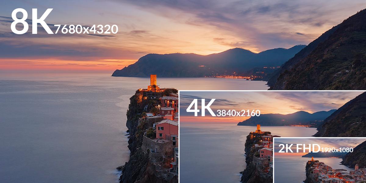 AV Access 8KSW21DP-DM 8K DisplayPort KVM Switch for Two Computers, Supports Dual Monitors & 144hz/165hz/240hz High Refresh Rate Gaming