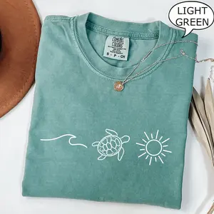 Comfort Colors Ocean Turtle Sun T-shirt, Summer Shirt, Gift For Women, Beach Shirt, Summer Women Shirt