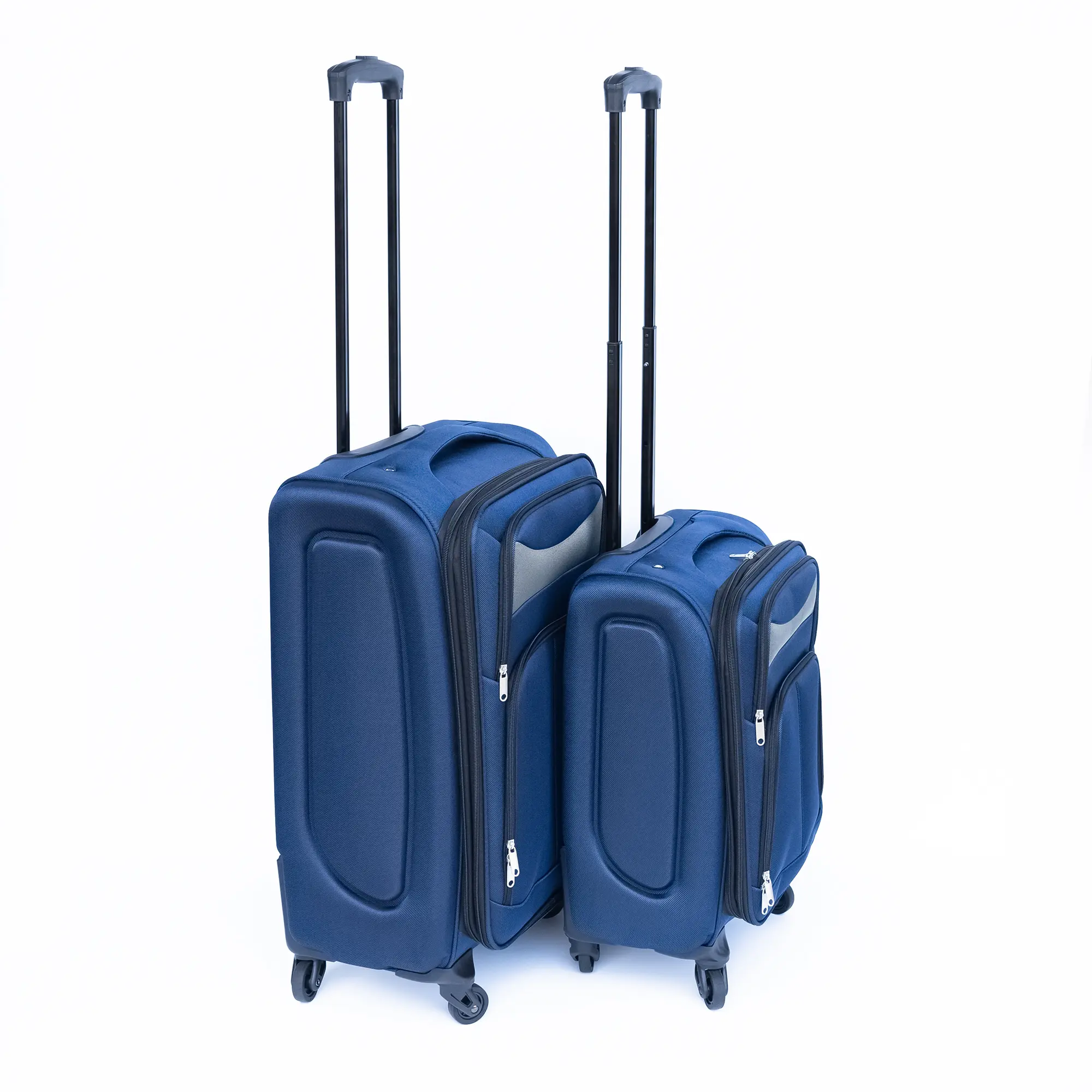 20+24 Inch Expandable Travel Luggage Sets, Oxford Fabric Trolley Case with Universal Wheels, Non-Password Lock Carry-On Roller Bag, Expandable Travel Set