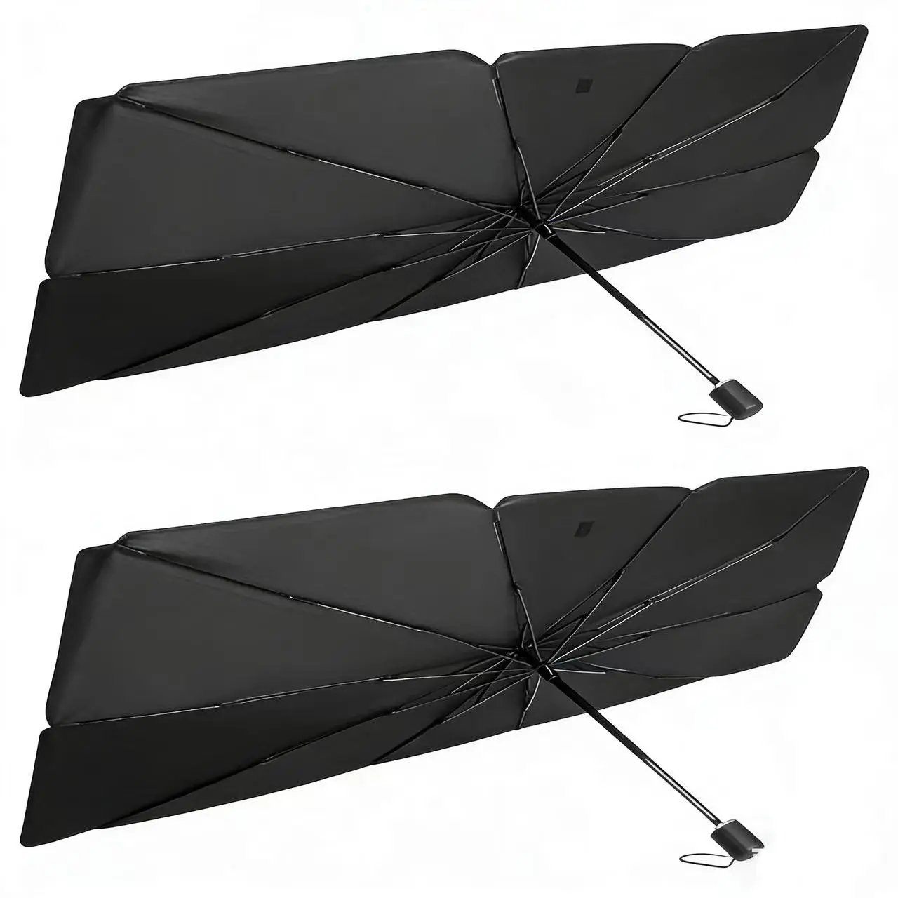 Vehicle-mounted sunshade curtains and windshield sunshade covers provide interior sun protection and heat insulation. They are suitable for most vehicles. Foldable storage