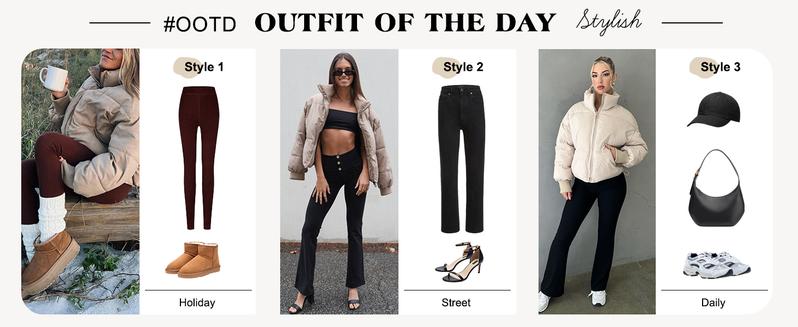 Arssm Women’s Cropped Quilted Jacket – Lightweight Zip-Up Winter Coat for Cozy Streetwear & Casual Cold Weather Outfits