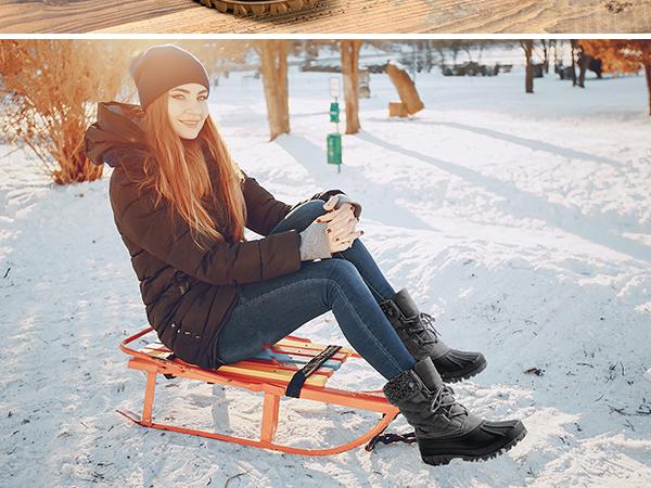 Dream Pairs Women's Water-resistant Snow Boots