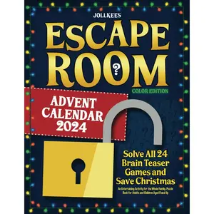 Escape Room Advent Calendar 2024: Solve All 24 Brain Teaser Games and Save Christmas. An Entertaining Activity for the Whole Family. Puzzle Book for Adults and Children Aged 8 and Up (Color Edition) Paperback – September 29, 2024
