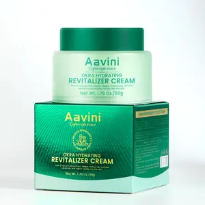 AquaBurst Okra Revitalizer Cream 50g - Long-Lasting Hydration, Soothing, Barrier Repair with Okra Extract, Ectoin, Madecassoside, Pro-Xylane, Instant Water-Burst Texture