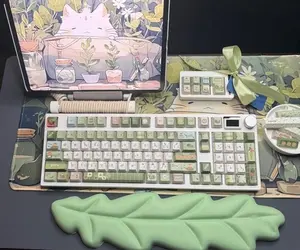 Green Sprouts Theme Mechanical Keyboard Full Set