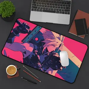 Cloud Strife Playmat, Gaming Mat, Gamer Desk Decor