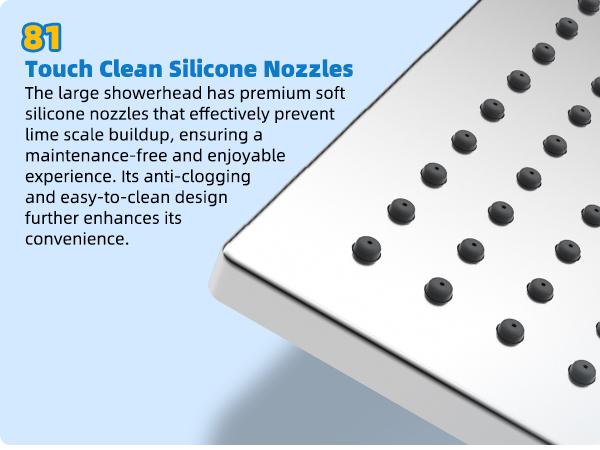 Hibbent Metal Filtered Shower Head, 6'' High Pressure RainShower Head, 20 Stage Shower Filter for Hard Water Softener, Bathroom Rainfall Shower Head to Remove Chlorine and Heavy Metals, Chrome