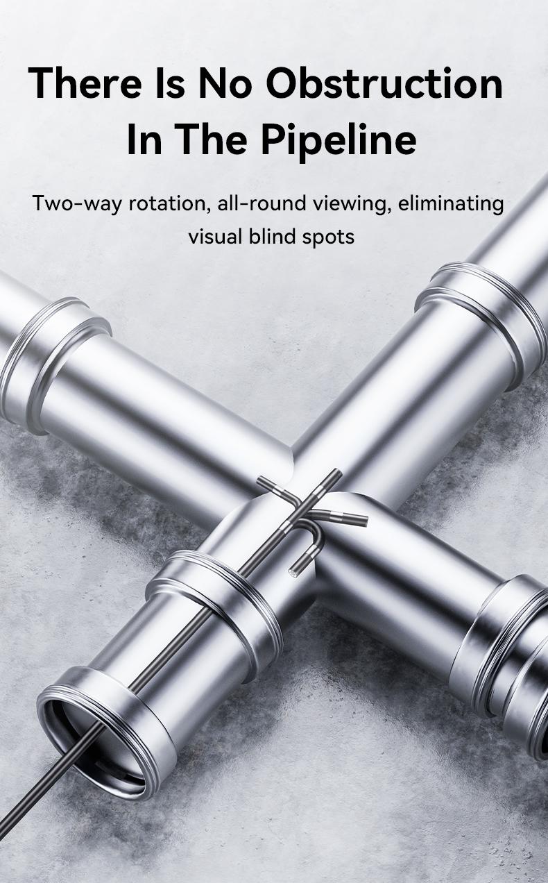 Two-Way Articulating Borescope with Light HD Inspection Endoscope Camera 8mm 1080P 8 LEDs 1m Cable Flexible Mechanic Fiber Optic Snake Scope Cam for Wall Automotive Engine Inspection Alternator Tester