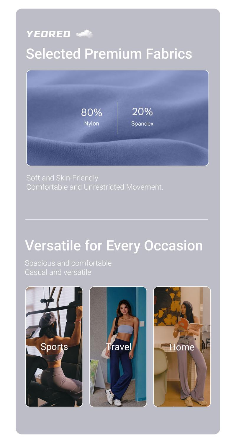 YEOREO Eddiy Leggings High-Waist Straight-Leg No Front Seam Buttery Soft Gym Yoga Pants for Women Fitness Tights