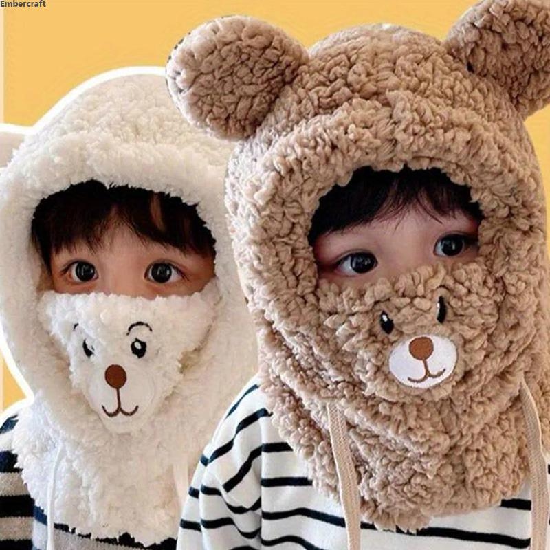 Anime Bear Plush Hat with Scarf and Mask – 3-in-1 Fleece Ear Warmer, Soft Double-Layer Design, Elastic Drawstring Closure, Lightweight Winter Accessory for Autumn, Christmas, and Daily Wear, TikTokShopBlackFriday unique Cosy Matching Set adjustable casual Anime Bear Plush Hat with Scarf and Mask – 3-in-1 Fleece Ear Warmer, Soft Double-Layer Design, Elastic Drawstring Closure, Lightweight Winter Accessory for Autumn, Christmas, and Daily Wear, TikTokShopBlackFriday unique Cosy Matching Set adjustable casual