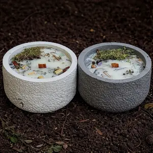 Earth Candle in Jar with Rune Symbol — Handcrafted Ritual Jar Candle with Crystals & Herbs — URUZ (Strength, Witch Power) & BERKANA (Support, Growth) — Spiritual Intention Spell Candle