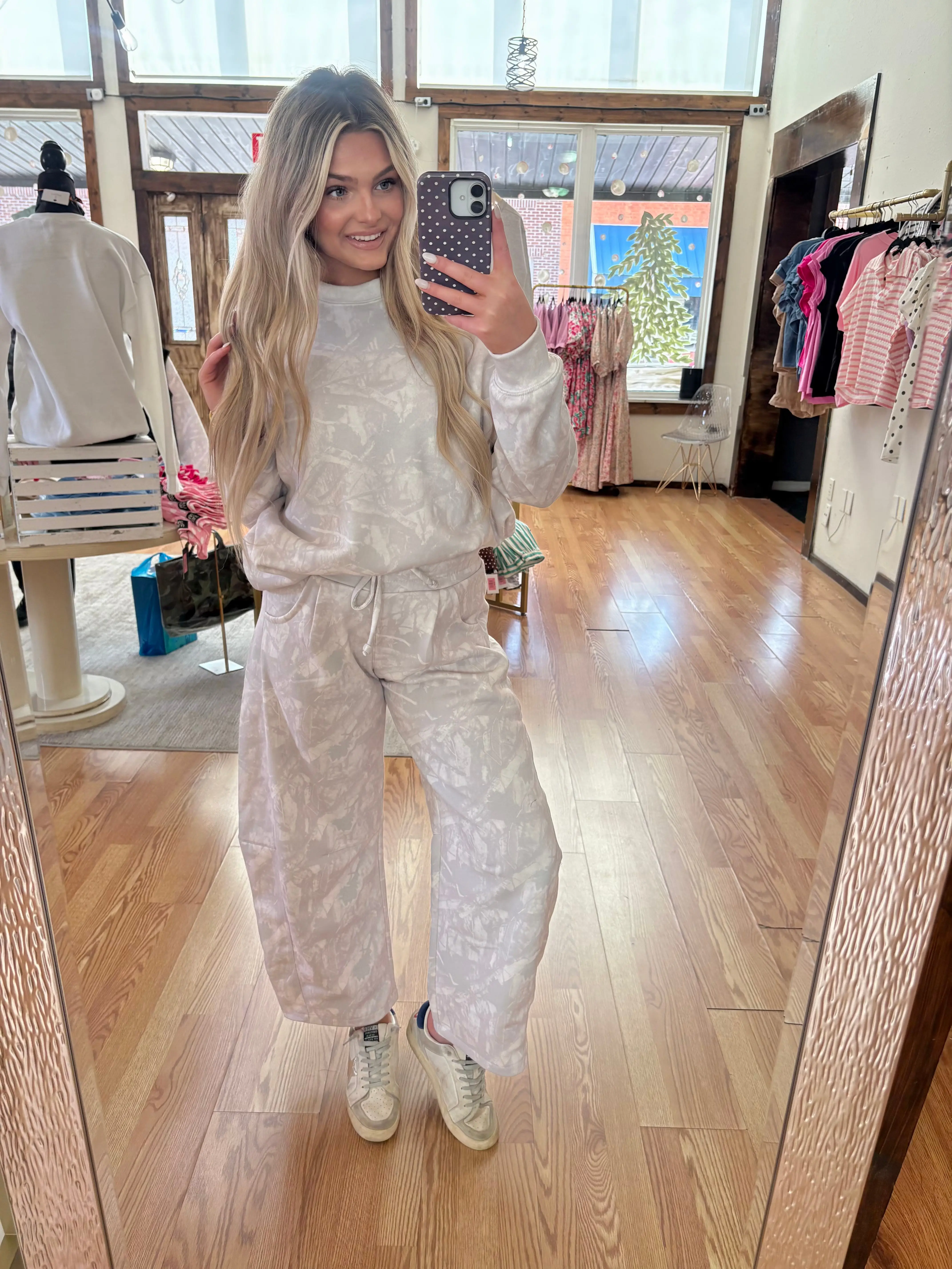 Beige Camo Barrel Pant