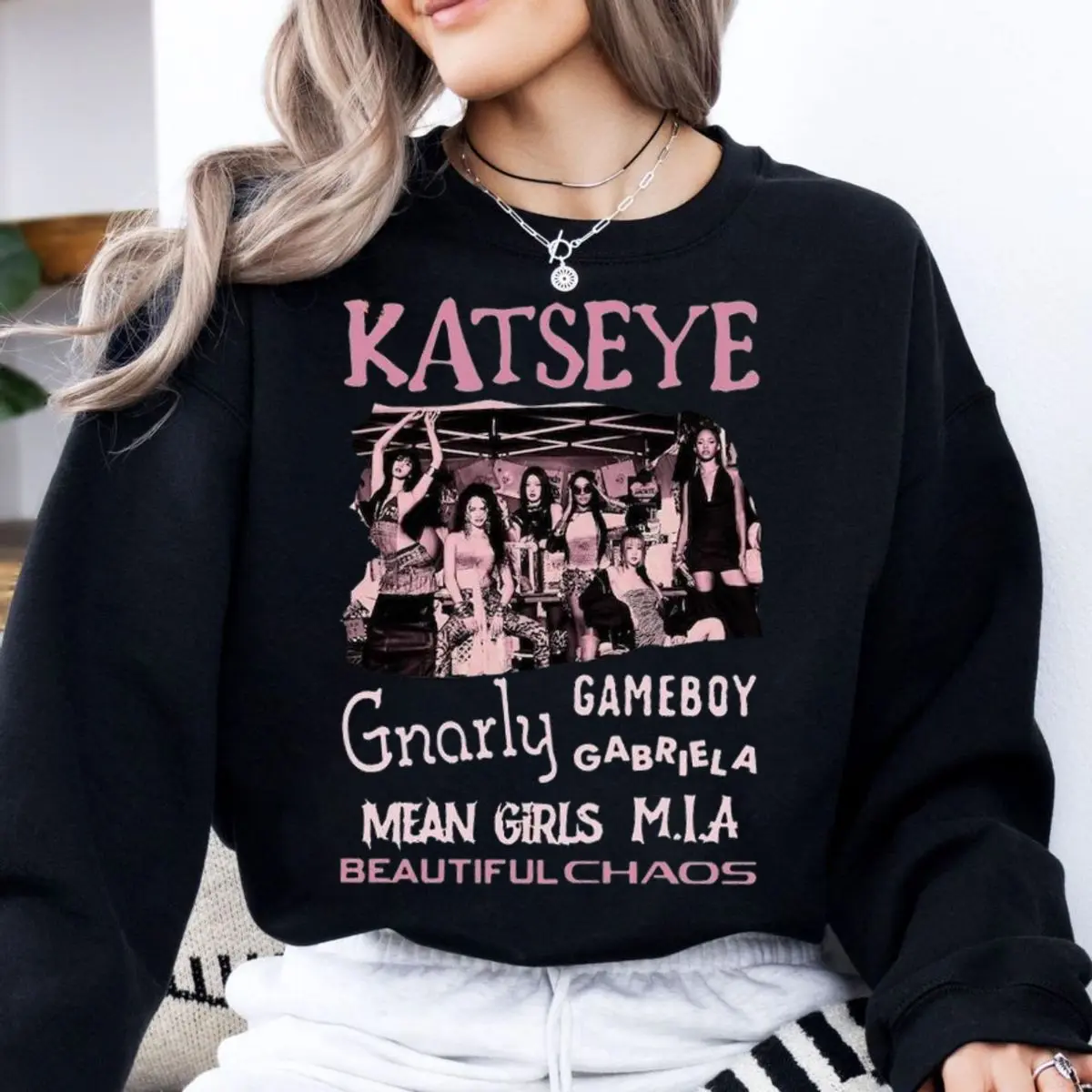Katseye All Member Unisex Sweatshirt, Katseye Beautiful Chaos World Tour Hoodie, Katseye Gnarly Tshirt, Gabriela Shirt, Unisex Sweater Pullover Tee