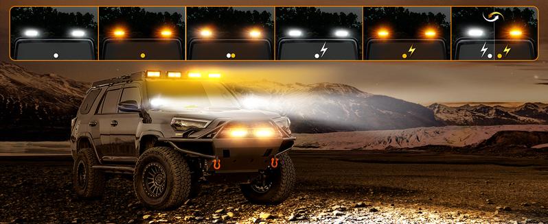 NAOEVO 7 Inch LED Light Bar, 240W 24,000LM Offroad LED Pods, Spot/Flood Combo, 2-Pack with Wiring Harness for Truck/Boat/UTV/ATV