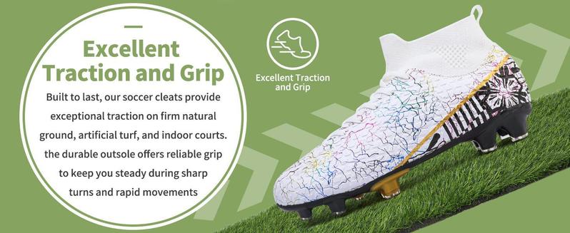 Mens Soccer Cleats Womens Indoor Soccer Shoes Wide Baseball Turf Shoes Adult Youth Rugby Shoes Big Boys Small Spikes AG Football Boots