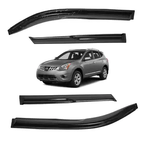 Tape-on -For 2008-2013 Nissan Rogue 4 Door Window Visor- Smoke Tinted # Rain guard# Rainproof#Sun Shade#UV Protection# Easy-Install # Vent Shades# Car Windshield# Car Weather Shields# Wind Deflector