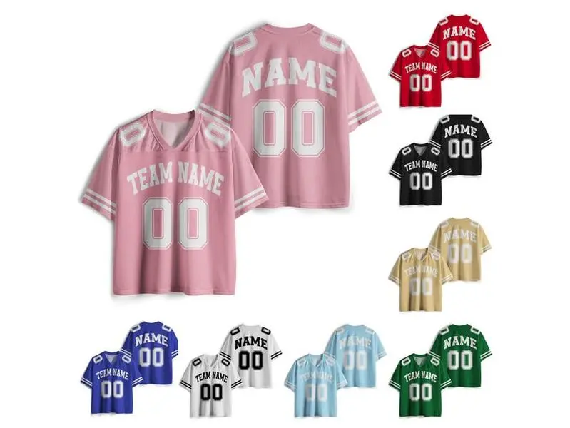 Custom Name & Number Jersey Shirt for Adults and Kids, Personalized Sports Shirt, Unisex Game Day Outfit