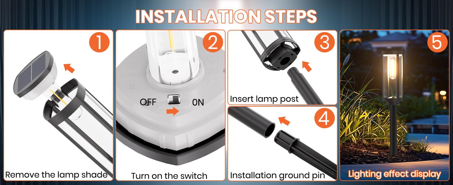 Elegant Solar Pathway Lights Modern Luxury | Auto On/Off & Waterproof | For Garden, Yard & Driveway,solar outdoor lights,Solar Floor Lamps Outdoor Lights,Decorative,Rechargeable,solar lights,solar lights outdoor,solar street light