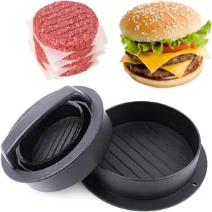 Burger Press Hamburger Patty Maker Slider Press Stuffed Burger Patty Press Regular Burger Patties Cookery Mold 3 in 1 Non Stick Kitchen Barbecue Tool