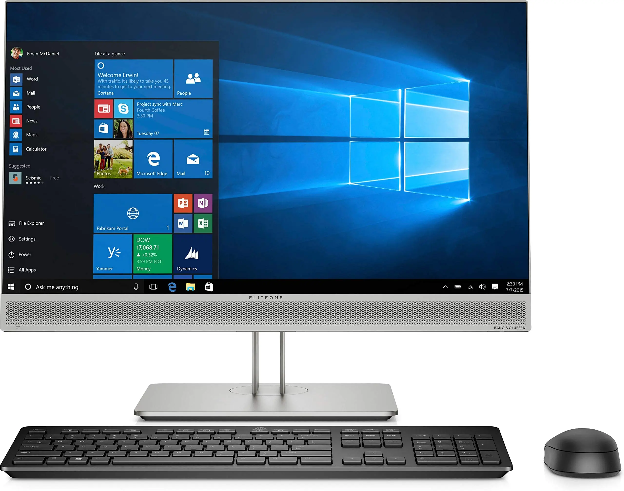 HP EliteOne 800 G5 All-in-One Computer - Core i5 i5-9500 - 16 GB RAM - 256 GB SSD - 23.8" 1920 X 1080 - Desktop - Windows 10 Pro 64-bit - Intel UHD Graphics 630 - DVD-Writer - English Keyboard Refurbished