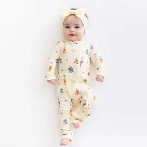 Zippered Romper in Winnie the Pooh Celebration