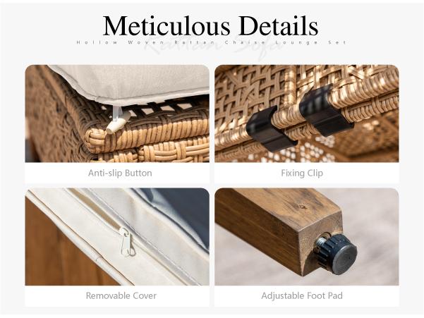 Phivilla Boho Wicker Patio Furniture Sofa Set, 3-6 Seaters, Outdoor Rattan Sectional Sets Conversation Set - Weather-Resistant, with Dual Storage Coffee Table Acacia Wood Legs for Garden, Patio & Deck,Spring Glow Up