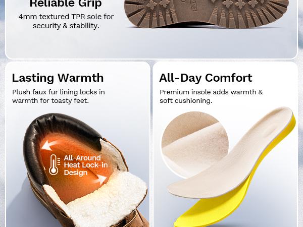 Bruno Marc Men's Water-Repellent Combat Snow Winter Fur Boots for Fall Black Leather Soft Padded Closed Toe Bota Footwear Walking Shoes SpringStatements