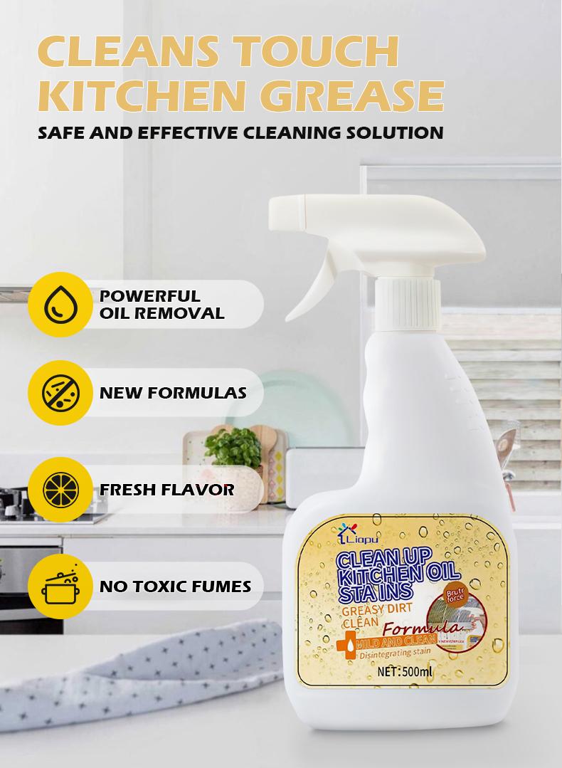 Liapu Power Dissolve Multi-Purpose Cleaner – Effortless Spray for Kitchen Grease, Oven Grime, Stove Tops, Range Hoods & Home Surfaces
