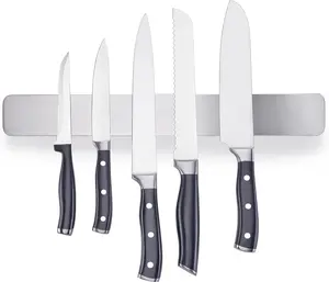 RV Travel Essential magnetic kniferack Rack 304 Stainless Steel Space Saving Safe Blade Protection Easy Access Stylish Storage for Kitchen and On the Go Kitchenware Knifeholder Cutting