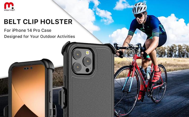 MYBAT PRO Maverick Series  Protective Case with Belt Clip Holster,  Drop-proof, Shockproof, with 360° Rotating Kickstand, Heavy Duty Protection