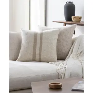 Becki Owens x Livabliss Brett Modern Vertical Striped Accent Pillow Home Decorative Cushion Sofa Cushion