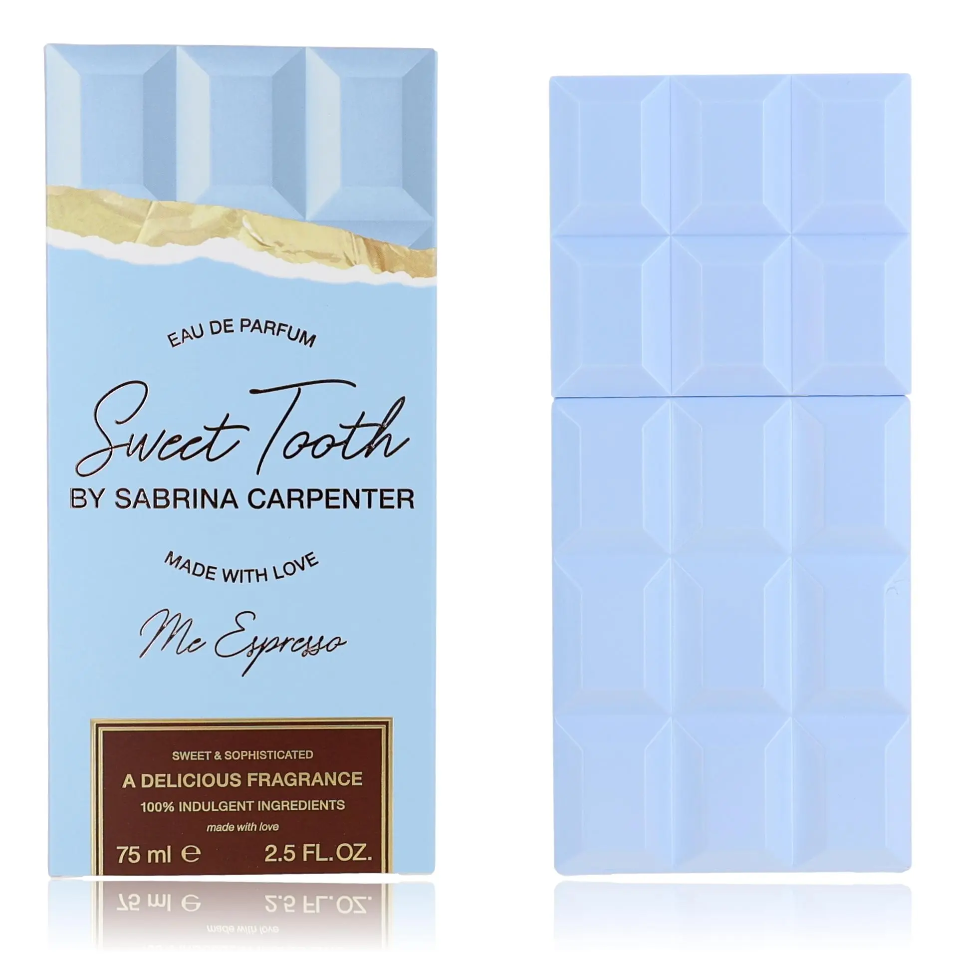 Sweet Tooth Me Espresso Eau de Parfum, Sweet Coffee & Jasmine Vanilla Scent, Gourmand Women's Fragrance Spray, 2.5 oz, Cappuccino, Cocoa Base, Sweet Caramel Vanilla Women's Fragrance