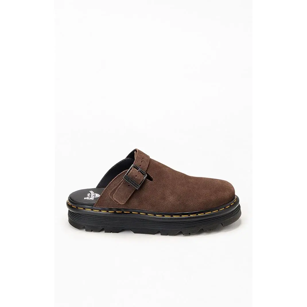 Dr Martens Men's Brown Bronx Suede Zebzag Slingback Mules - Multicolor