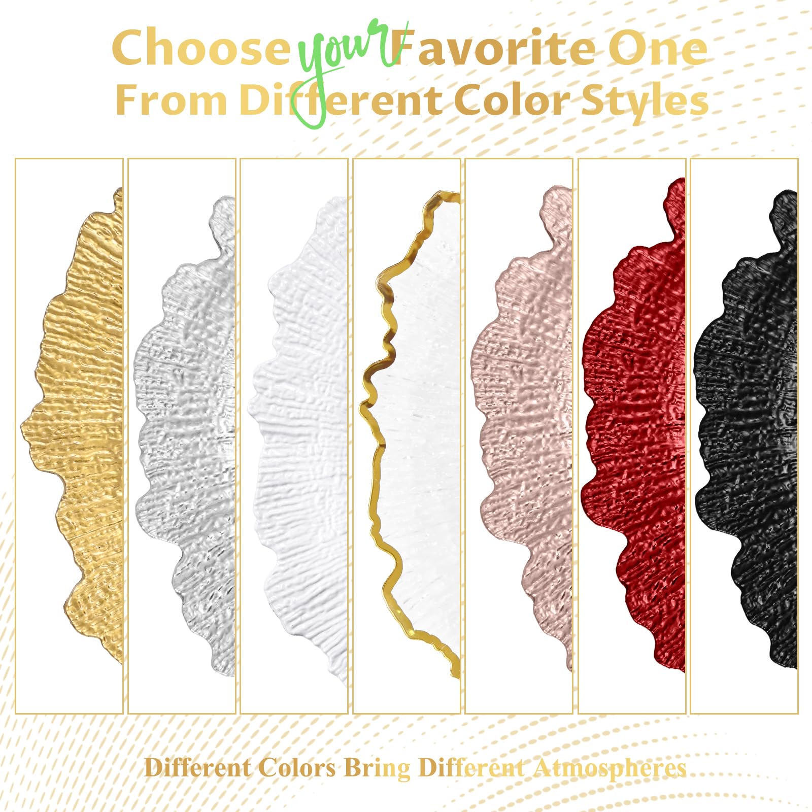 MTREO 50 100 PCS Charger Plates 13" Round Charger Plates Bulk Reef Chargers for Dinner Plate Decorative Chargers Plastic Plate for Wedding Party Event Baby Bridal Shower Table Decoration