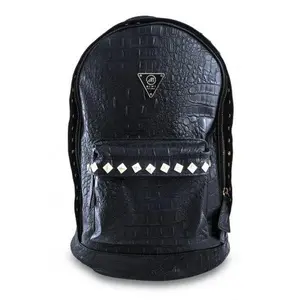 Mint Crocodlie Studded Backpack