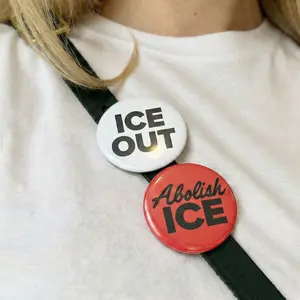 Abolish ICE, ICE OUT, Minnesota Rebel Pin Buttons Diameter 2,25"