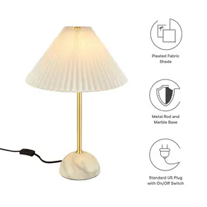 Illusion Marble Dome Table Lamp in Brass