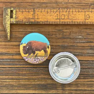 Buffalo Button Pin
